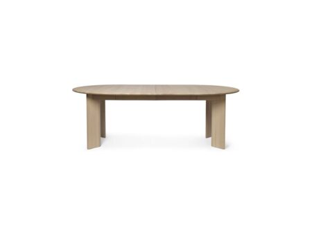 Ferm Living - Bevel Table - Extendable x2 - Spisebord - White Oiled Beech - Ø117 x H73 cm