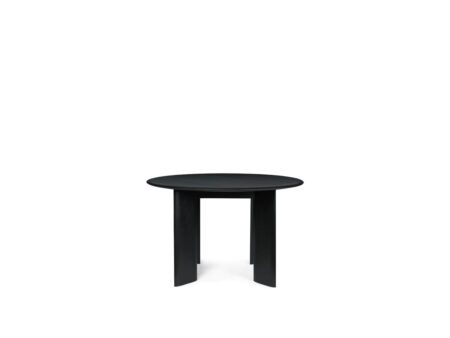 Ferm Living - Bevel Table - Round - Spisebord - Bevel Table - Round Ø117 - Black Oiled Beech - W117 x D117 x H73 cm