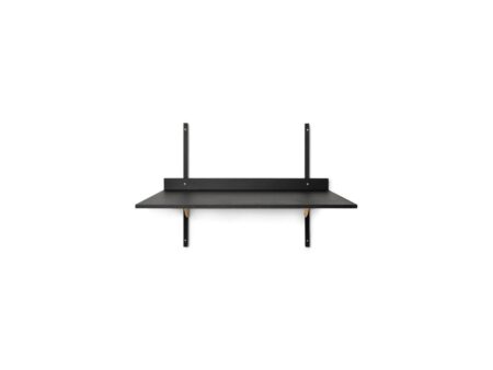 Ferm Living - Sector Desk - Skrivebord - Black Ash/Brass - W87 x H66,5 x D45,1 cm