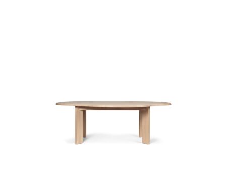 Ferm Living - Tarn Dining Table - Spisebord - Tarn Dining Table - 220 - White Oiled Beech - W220 x D118.5 x H73 cm