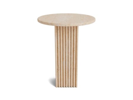 NORR11 - Soho Coffee Table Tall - Sidebord - Travertine - D40 x H50 cm