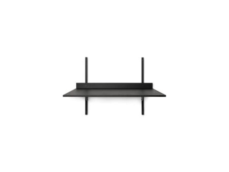 Ferm Living - Sector Desk - Skrivebord - Black Ash/Black Brass - W87 x H66,5 x D45,1 cm