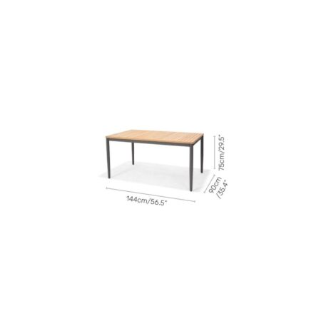 Topaz teak havebord 4-6 personer