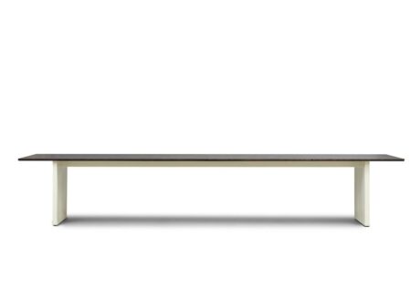 Normann Copenhagen - Panel Table 100 x 420 - Spisebord - Creme/Dark Brown - H: 75 x W: 100 x L: 420 cm