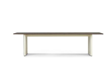 Normann Copenhagen - Panel Table 90 X 300 Cm - Spisebord - Creme/Dark Brown - W300 x H75 cm