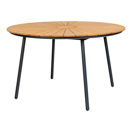 Cleveland havebord Ø130cm teak,sort