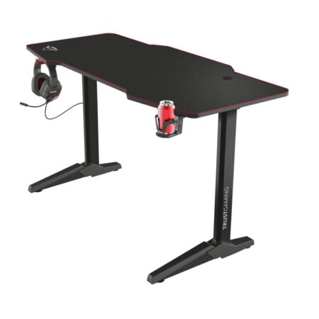 Skrivebord Trust GXT 1175 Imperius XL Gaming Sort Sort/Rød Stål 140 x 66 cm