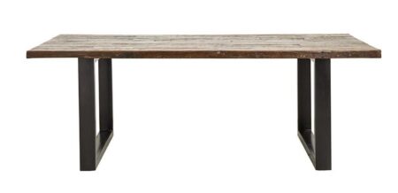 Nordal VINTAGE Spisebord 220 x 100 cm - Sort / Natur