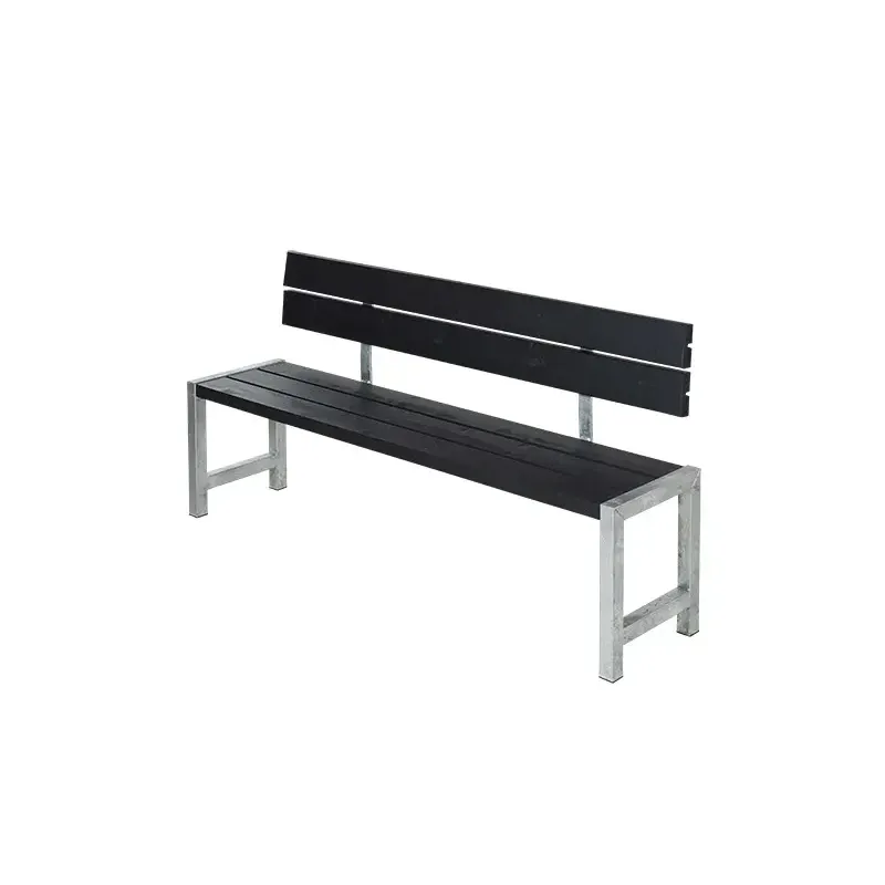 Plus Plankebænk med planker og ryglæn - sort Plus Plankebænk med planker og ryglæn - sort