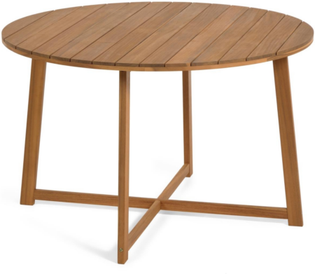 Dafne, Udendørs spisebord, natur, H75x120x120 cm, akacia træ