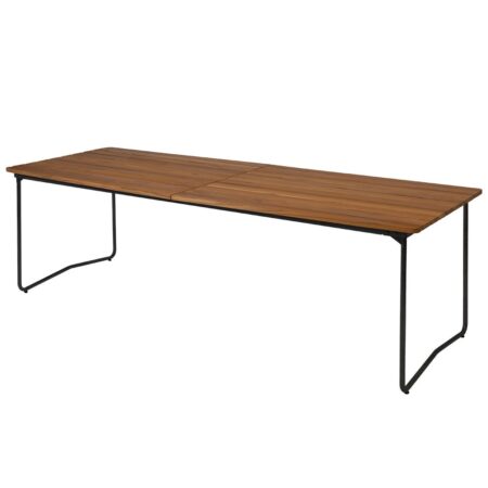 Grythyttan Stålmöbler, Spisebord B31 230 Ubehandlet teak / sort stel