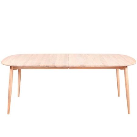 Haslev Symphony 80 - Massiv eg/Olieret/Træben - Udtræk til 2 tillægsplader