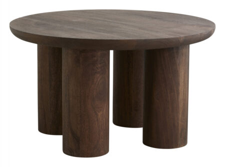 Helin, sofabord, Dark Brown - Ø70 x H40 cm.