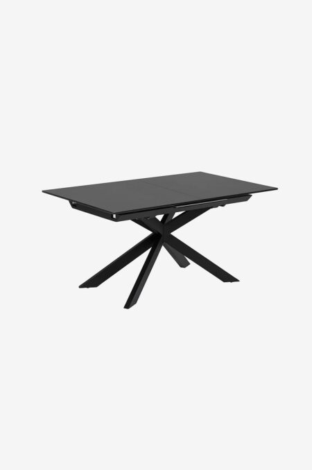 Kave Home - Udtræksbord Atminda, 90 x 160 (210) cm - Sort - Spiseborde - - Homeroom