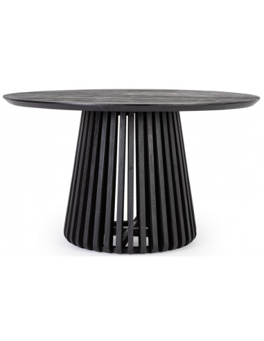 ODION Spisebord i mangotræ og finér Ø130 cm - Rustik sort
