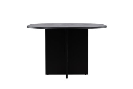 VENTURE DESIGN Strada spisebord, m. 1 tillægsplade - sort egefinér (120/170x120x74)