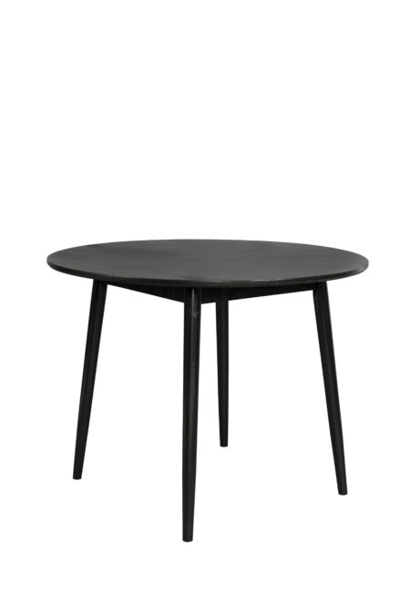 WHITE LABEL LIVING Fabio spisebord, rund - sort egefinér og egetræ (Ø100)