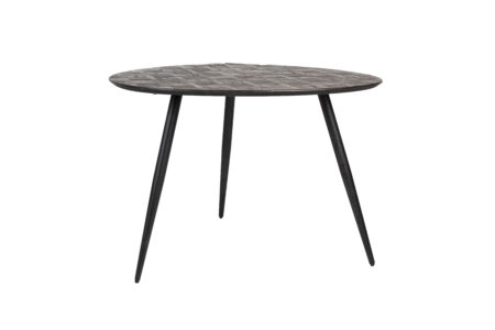 WHITE LABEL LIVING Webster spisebord - brun genbrugsteak og jern (111x108)