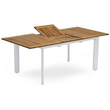 Hillerstorp, Nydala Spisebord 96X150-200 Cm Hvid/Teak