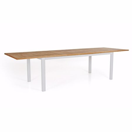 Lyon teak bord 224 / 304 cm lysegråt - Havebord - Brafab - Enggården Havemøbler