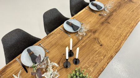 Plankebord eg 1 hel plank 313 x 80-90 cm