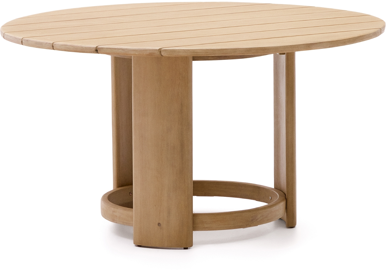 Xoriguer, Udendørs rundt spisebord, natur, H76x140x140 cm, eukalyptustræ Xoriguer, Udendørs rundt spisebord, natur, H76x140x140 cm, eukalyptustræ