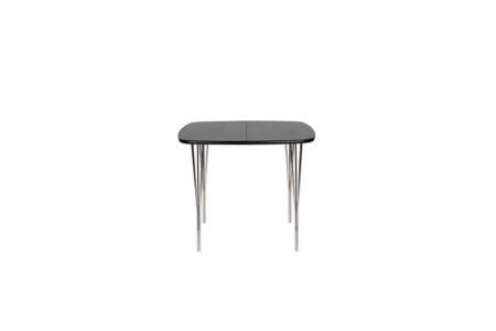 HASLEV SYMPHONY SPISEBORD 86 SORTBEJDSET METALBEN LAKERET EGETRÆ -90