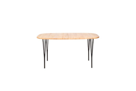HASLEV SYMPHONY SPISEBORD 88 OLIEBEHANDLET EGETRÆ METALBEN I SORT - 150