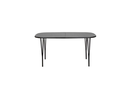 HASLEV SYMPHONY SPISEBORD 88 SORTBEJDSET LAKERET EGETRÆ METALBEN I SORT - 150