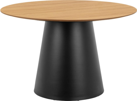 Ilara, Spisebord, Mat eg/Sort (H: 75 x B: 120 x D: 120)