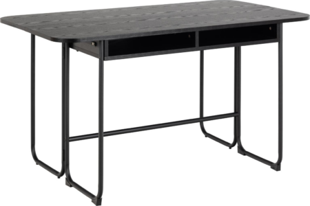 Odelara, Spisebord, Ask sort, Melamin (H: 77 x B: 80 x D: 140)