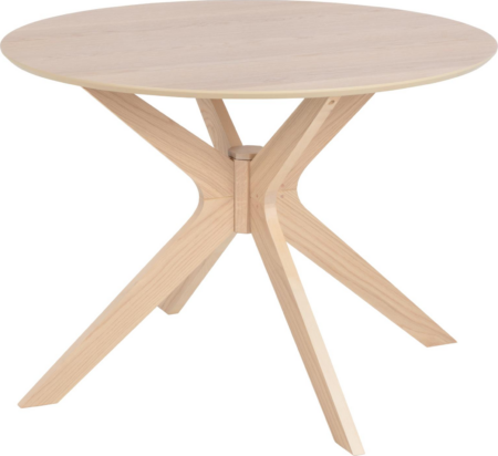 Priselle, Spisebord, Mat hvidpigmenteret (H: 75 x B: 105 x D: 105)