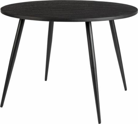 Mo, Spisebord, Sort, Teak (D: 110 x H: 76 cm.)