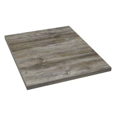 Vintage Fyrretræ bordplade firkantet Exteriolit - 70x70 cm