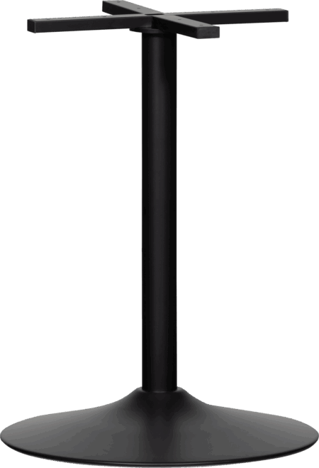 Bordben WOOOD Bistro Round Tube til bar- og cafebord Ø54 x H72 cm mat sort passer til Ø80 cm bordplade