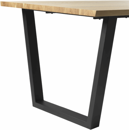 Bordstel til plankebord Nordique Design Reno U-formet sort H72xB8xL82 cm
