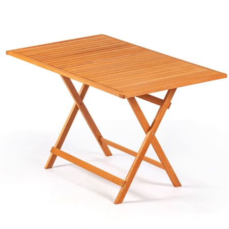 NORDVÄRK My009 V2 havesæt m. 1 havebord og 4 havestole m. 4 pos., foldbar - creme hynder/natur bøg