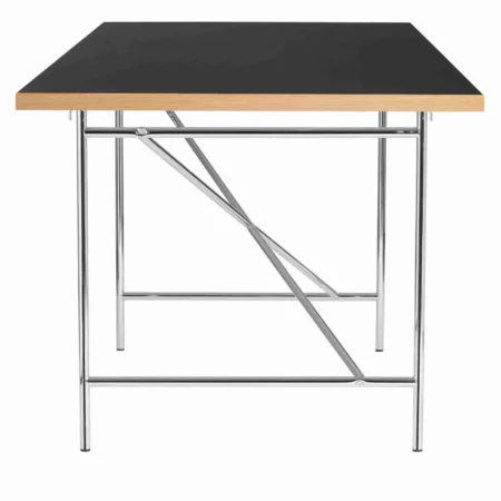PLEASE WAIT TO BE SEATED EIERMANN1 SKRIVEBORD SORT BORDPLADE/CHROMESTEL - 180