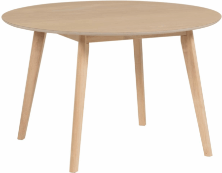 Rundt spisebord Kave Home Batilde Ø120 cm asketræ natur nordisk moderne plads til 6 pers