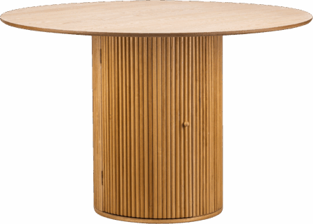 Spisebord Nordlys Furniture Havana6p Ø120 natur massivt fyrretræ søjlefod FSC-certificeret