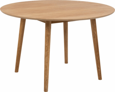 Spisebord Signature Elvara i olieret egetræ 120x120 cm robust design med runde ben
