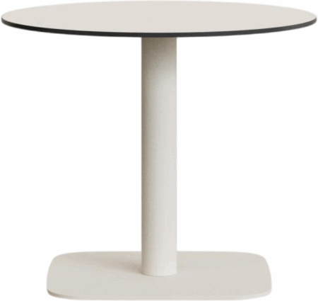Udendørs café- og havebord Kave Home Tiaret rund Ø68 x H73 cm hvid