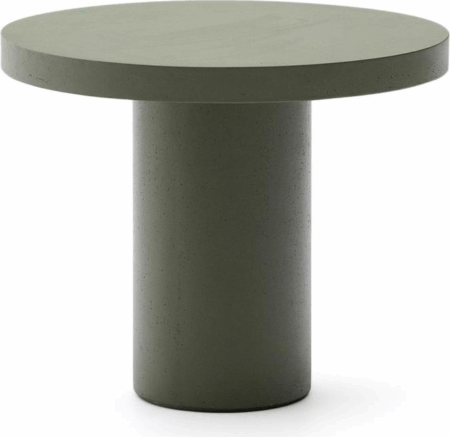 Udendørs spisebord Kave Home Aiguablava Ø90 cm glasfiberbeton mørkegrøn