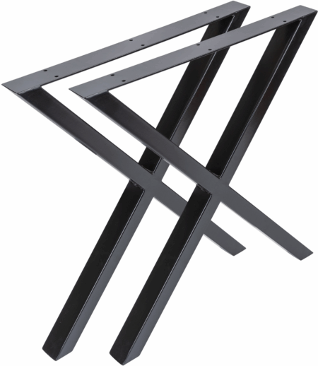 Understel/bordben til plankebord Oscar - Nielsen Design sort pulverlakeret metal H71 x L65 cm