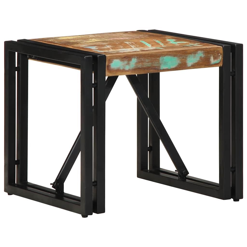 Sofabord 40x40x35 cm massivt genbrugstræ flerfarvet Sofabord 40x40x35 cm massivt genbrugstræ flerfarvet