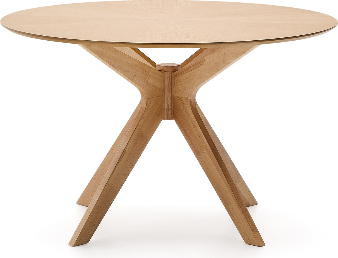 Spisebord Kave Home Naanim rund Ø120 cm egetræsfinér natur Spisebord Kave Home Naanim rund Ø120 cm egetræsfinér natur