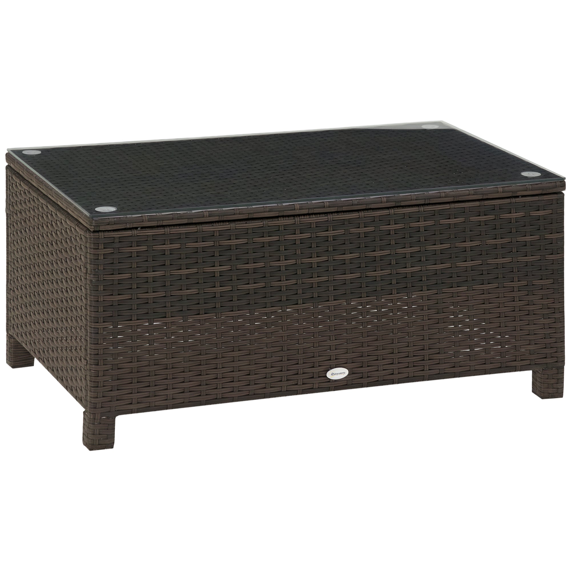 Garden sidebord sofabord havebord balkonbord polyrattan brun 85 x 50 x 39 cm Garden sidebord sofabord havebord balkonbord polyrattan brun 85 x 50 x 39 cm