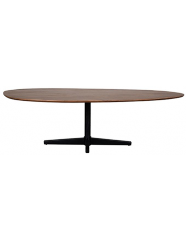 ROSE Organisk spisebord i stål og mangotræ 180 x 100 cm - Sort/Brun