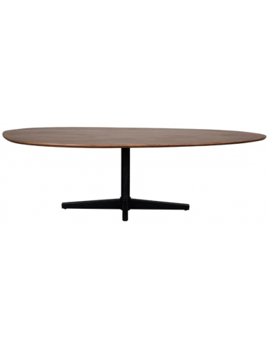 ROSE Organisk spisebord i stål og mangotræ 260 x 110 cm - Sort/Brun