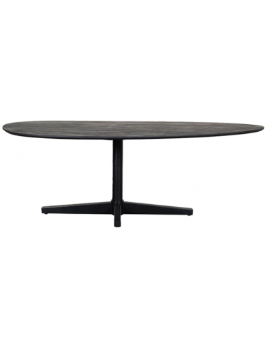 ROSE Organisk spisebord i stål og mangotræ 260 x 110 cm - Sort/Sort